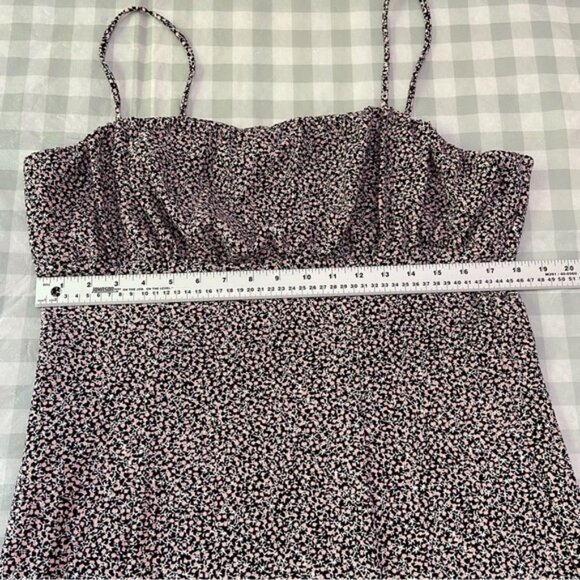 H&m dress liberty floral pink white black lightweight open to the leg summer XL - Picture 13 of 14